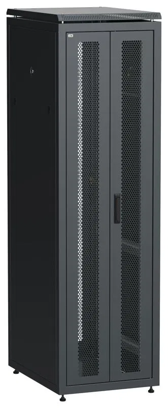 Шкаф сетевой LINEA N 19дюйм 42U 600х800мм передн. перфорир. распашная двустворчат. задн. перфорир. чер. ITK LN05-42U68-2PP