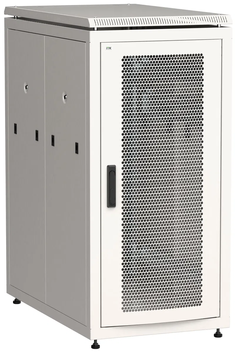 ITK LINEA N Шкаф сетевой 19" 24U 600х1000мм перфорированные двери серый LN35-24U61-PP