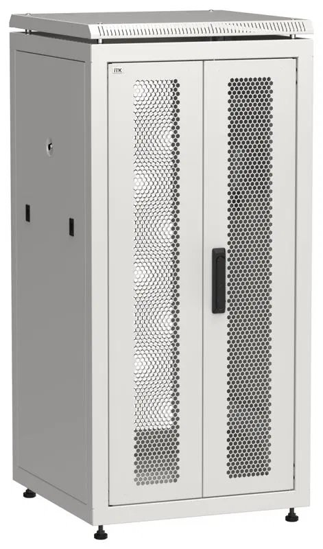 Шкаф сетевой LINEA N 19дюйм 24U 600х600мм передн. перфорир. распашная двустворчат. задн. перфорир. сер. ITK LN35-24U66-2PP