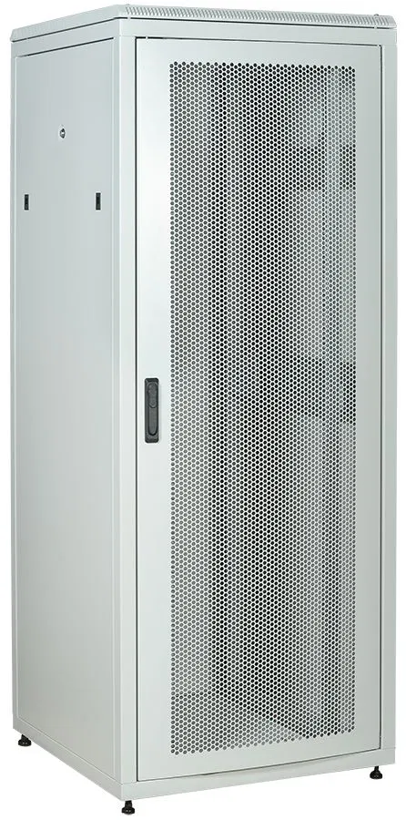 ITK LINEA N Шкаф сетевой 19" 28U 800х800мм перфорированная передняя дверь задняя металлическая серый LN35-28U88-PM