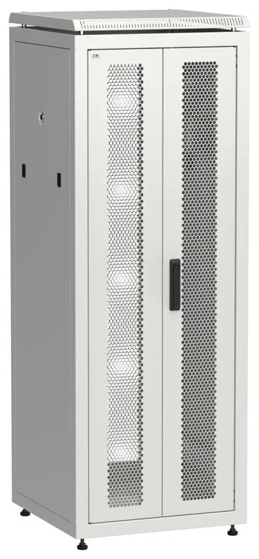 Шкаф сетевой LINEA N 19дюйм 33U 600х600мм передн. перфорир. распашная двустворчат. задн. перфорир. сер. ITK LN35-33U66-2PP
