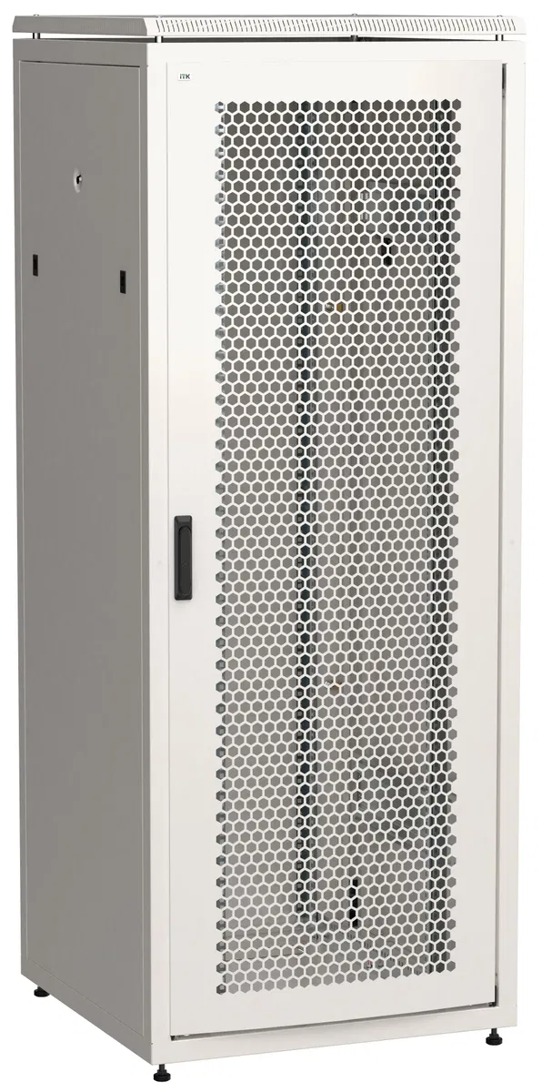 ITK LINEA N Шкаф сетевой 19" 42U 800х800мм перфорированная передняя дверь задняя металлическая серый LN35-42U88-PM