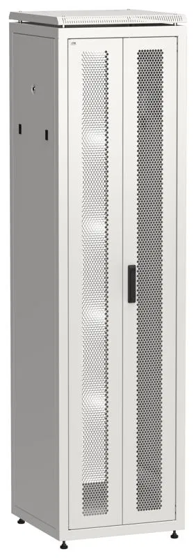 Шкаф сетевой LINEA N 19дюйм 47U 600х600мм передн. перфорир. распашная двустворчат. задн. перфорир. сер. ITK LN35-47U66-2PP