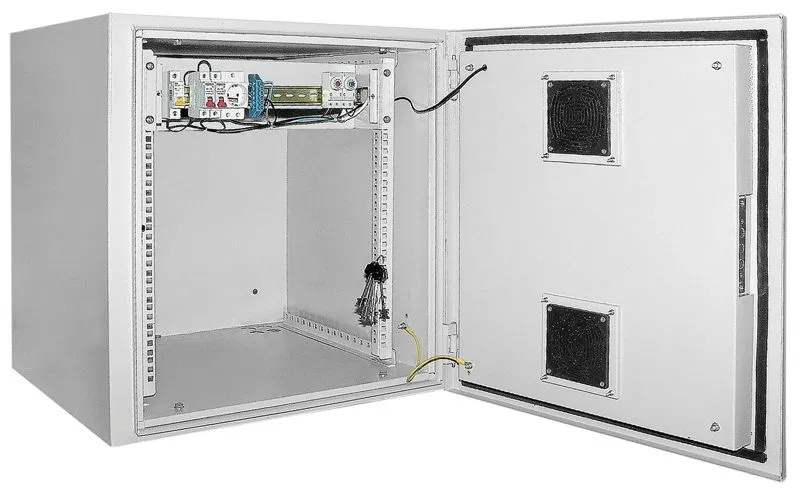 ITK Шкаф уличный навесной 19" LINEA O 9U 650х600мм IP55 металлическая дверь серый LO35-09U66-M55