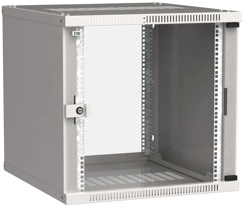 Cabinet LINEA WE 12U 550x350mm glass door gray ITK LWE3-12U53-GF