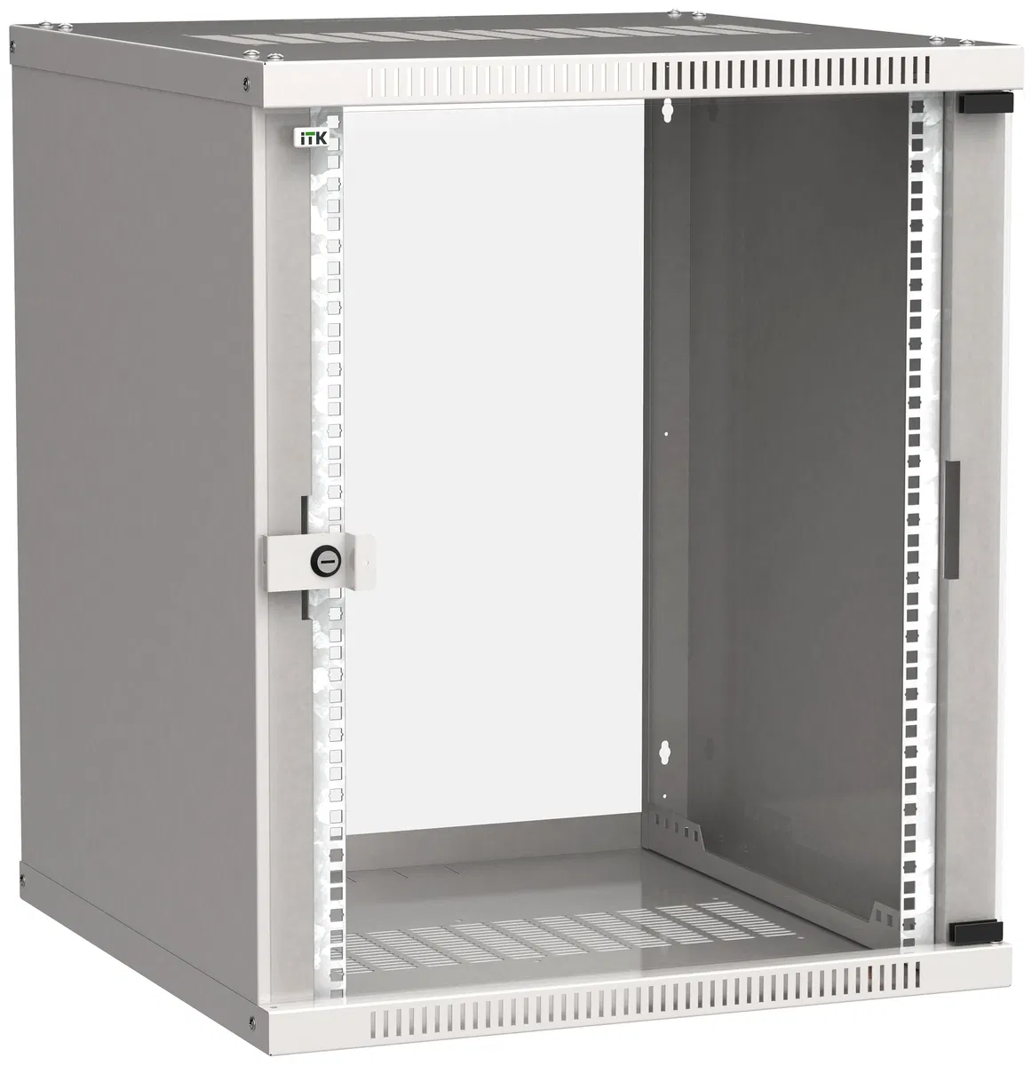 ITK Шкаф настенный LINEA WE 15U 600х600мм дверь стекло серый LWE3-15U66-GF