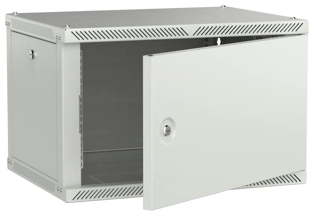 ITK LINEA W Шкаф настенный 6U 600х450мм дверь металл серый 2.0 LWR3-06U64-MF-2