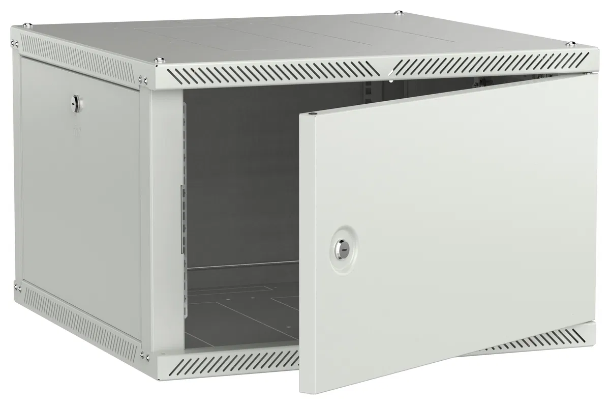 ITK LINEA W Шкаф настенный 6U 600х600мм дверь металл серый 2.0 LWR3-06U66-MF-2