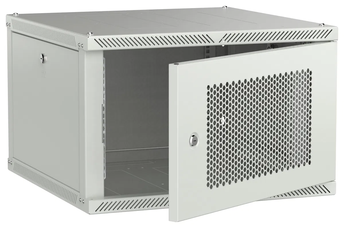 ITK LINEA W Шкаф настенный 6U 600х600мм дверь перфорированная серый 2.0 LWR3-06U66-PF-2