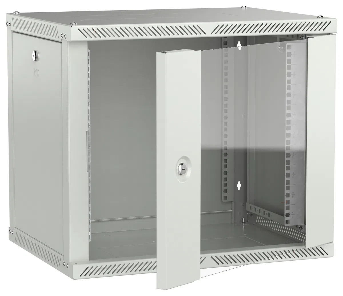 ITK LINEA W Шкаф настенный 9U 600х450мм дверь стекло серый 2.0 LWR3-09U64-GF-2