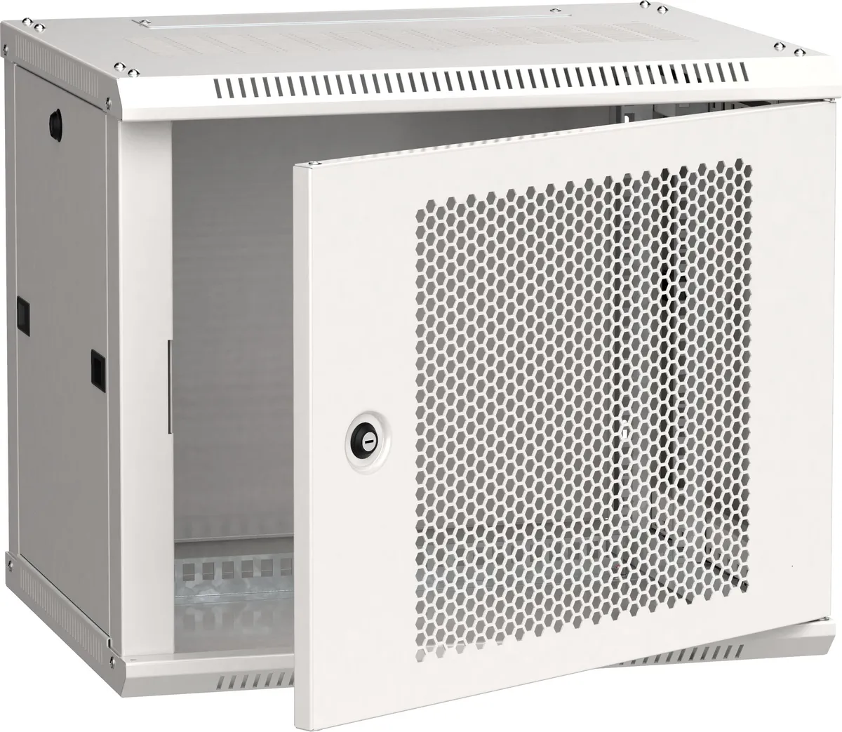 ITK Шкаф LINEA W 9U 600х450мм дверь перфорированная серый RAL7035