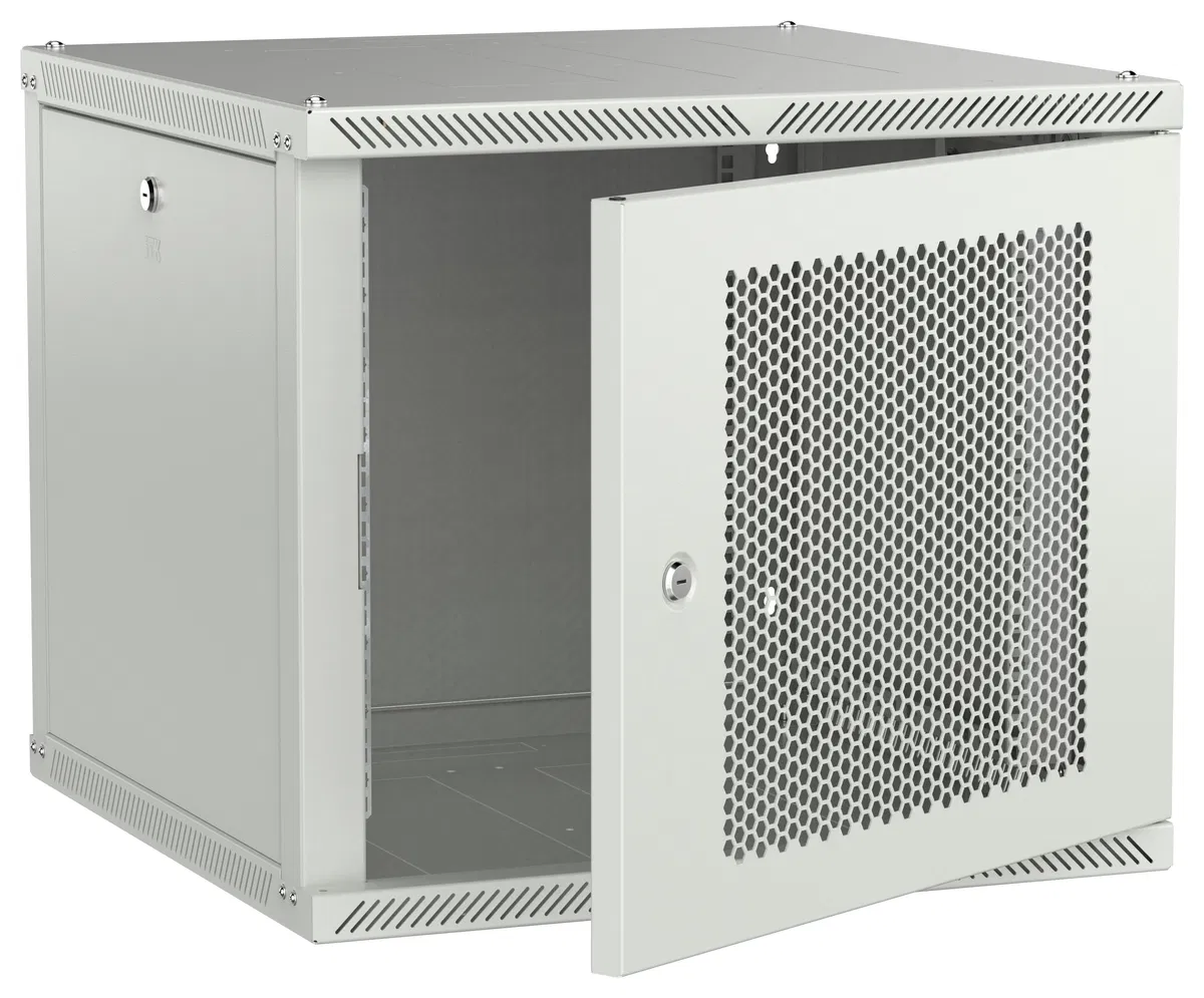 ITK LINEA W Шкаф настенный 9U 600х600мм дверь перфорированная серый 2.0 LWR3-09U66-PF-2