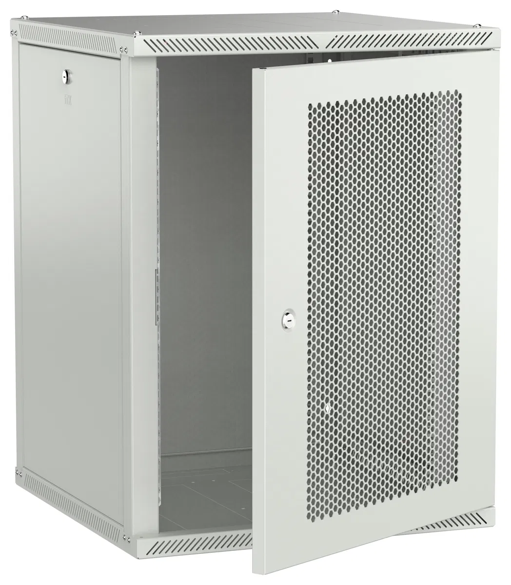 ITK LINEA W Шкаф настенный 15U 600х600мм дверь перфорированная серый 2.0 LWR3-15U66-PF-2