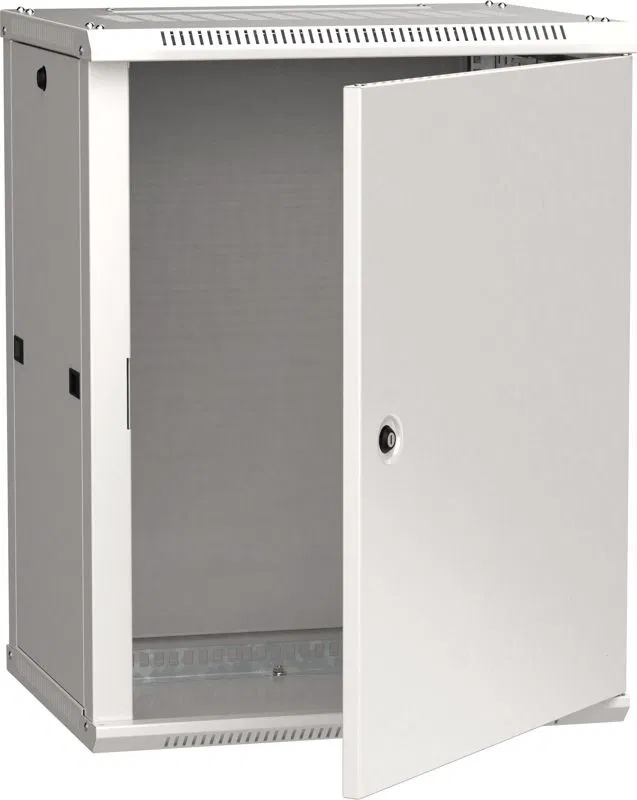 Шкаф 19 дюйм LINEA W 18U 600х450мм настен. метал. дверь RAL7035 ITK LWR3-18U64-MF