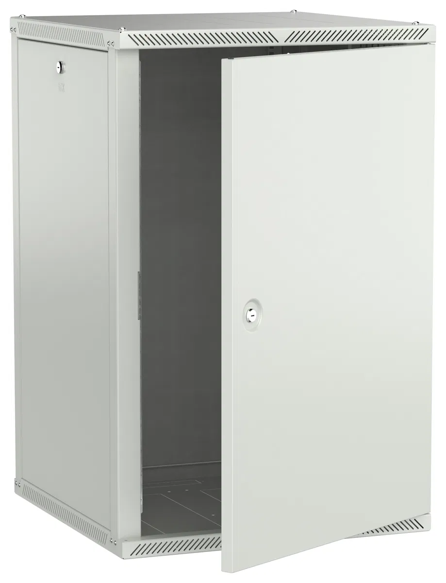ITK LINEA W Шкаф настенный 18U 600х600мм дверь металл серый 2.0 LWR3-18U66-MF-2