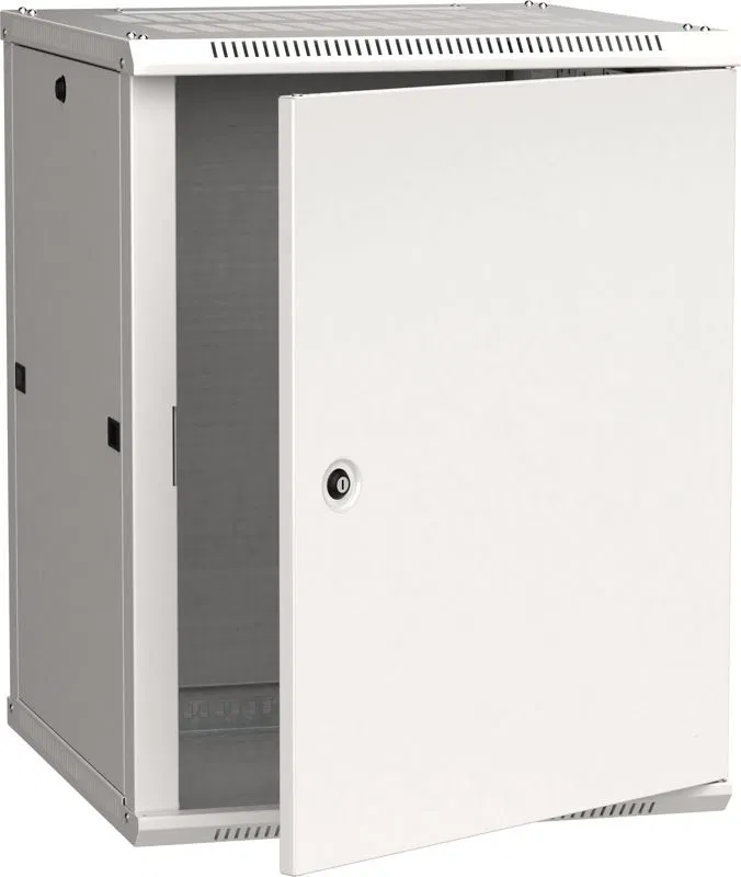 Шкаф 19 дюйм LINEA W 18U 600х600мм настен. метал. дверь RAL7035 ITK LWR3-18U66-MF