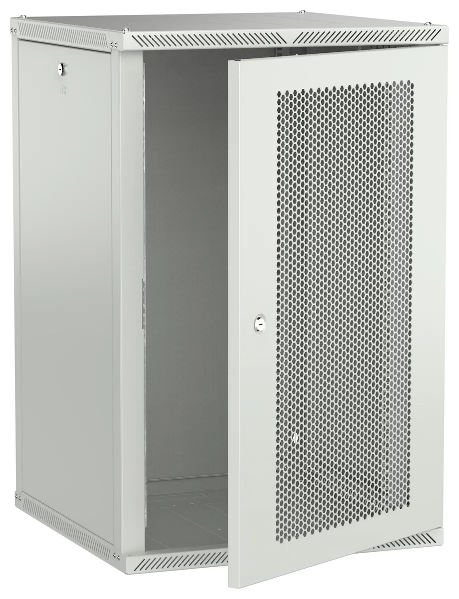 ITK LINEA W Шкаф настенный 18U 600х600мм дверь перфорированная серый 2.0 LWR3-18U66-PF-2