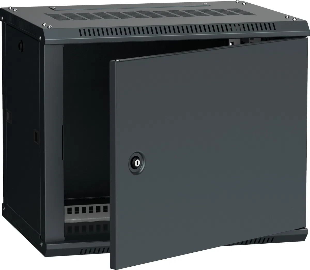 ITK Шкаф LINEA W 6U 600х450мм дверь металл черный RAL9005 LWR5-06U64-MF