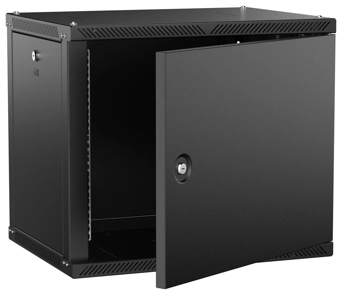 ITK LINEA W Шкаф настенный 9U 600х450мм дверь металл черный 2.0 LWR5-09U64-MF-2