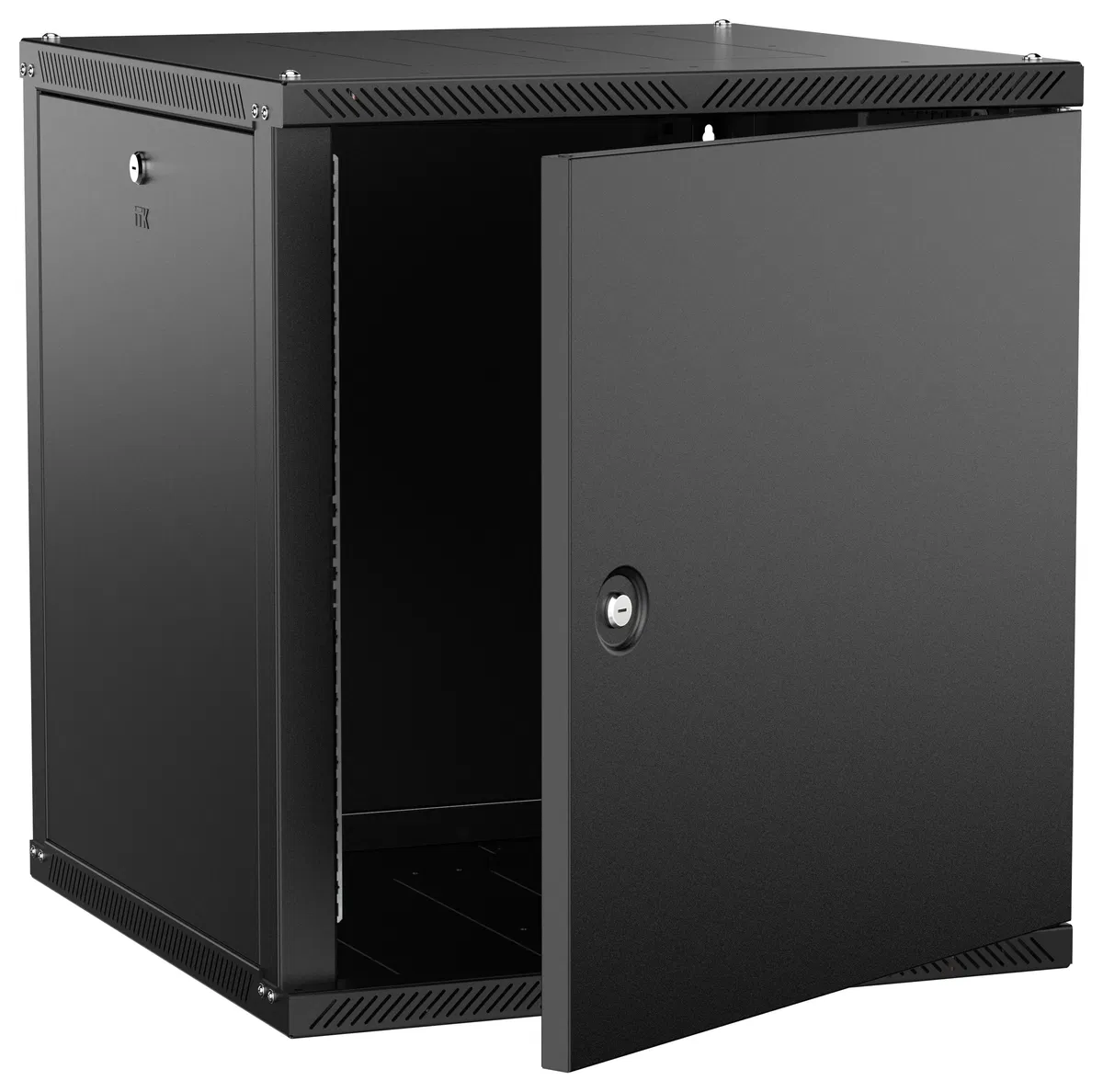 ITK LINEA W Шкаф настенный 12U 600х600мм дверь металл черный 2.0 LWR5-12U66-MF-2