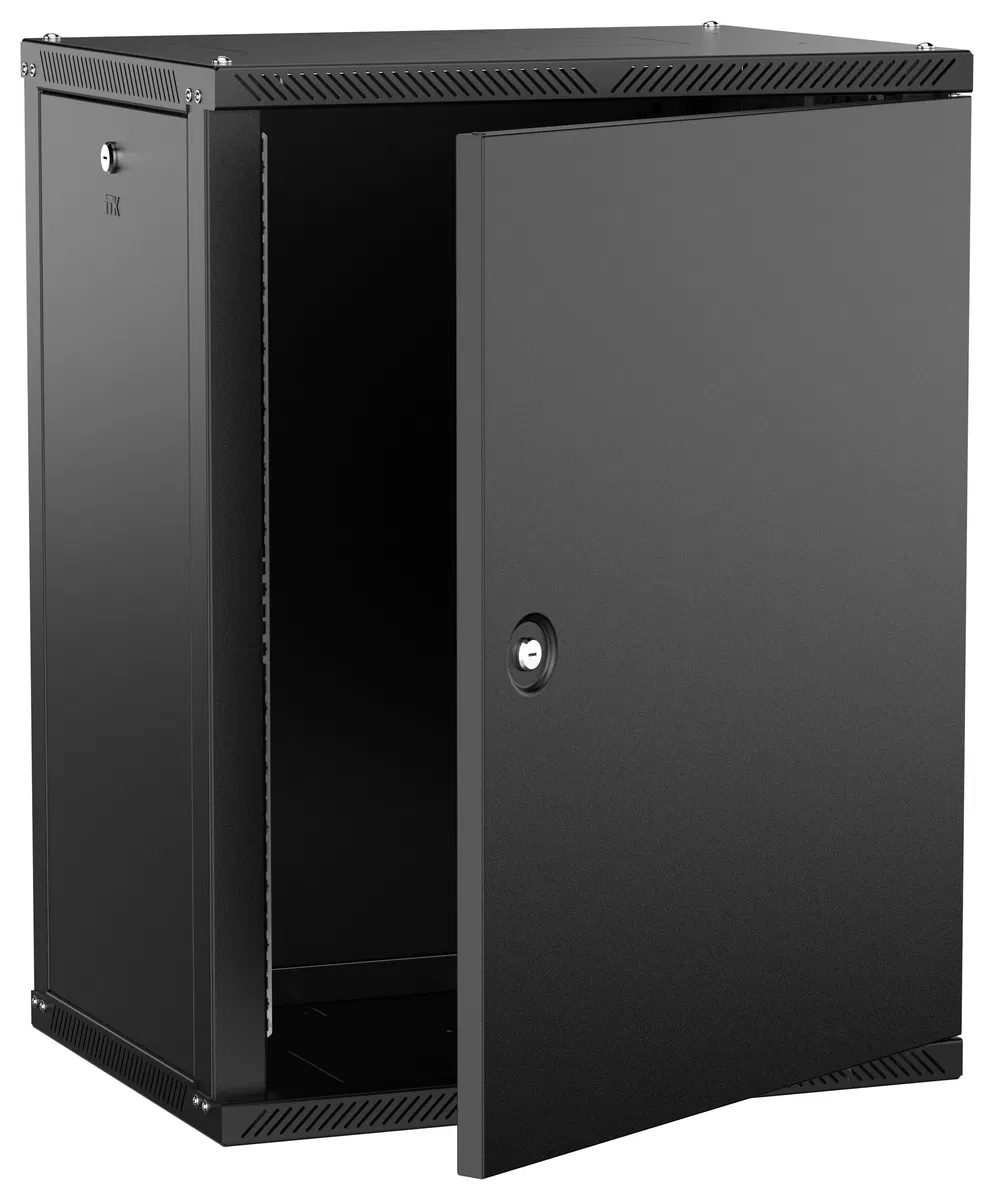 ITK LINEA W Шкаф настенный 15U 600х450мм дверь металл черный 2.0 LWR5-15U64-MF-2