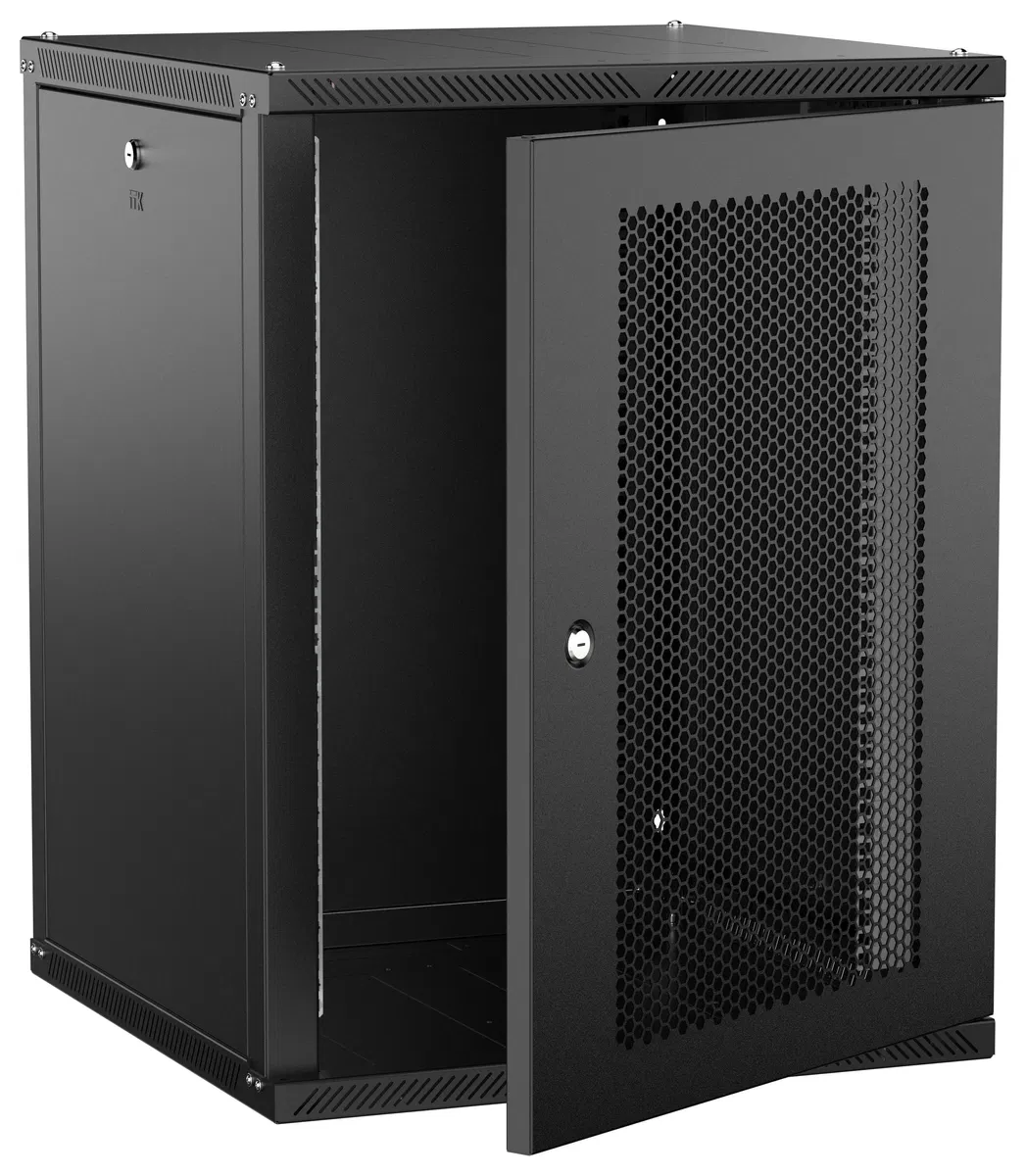 ITK LINEA W Шкаф настенный 15U 600х600мм дверь перфорированная черный 2.0 LWR5-15U66-PF-2