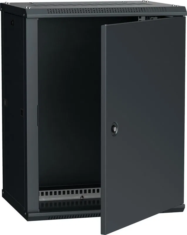 Шкаф 19дюйм LINEA W 18U 600х450мм настен. метал. дверь RAL9005 ITK LWR5-18U64-MF