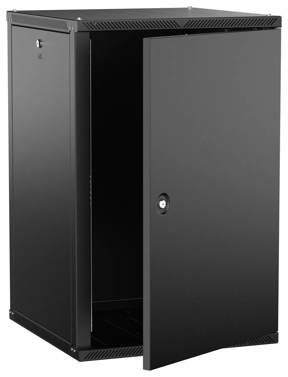 ITK LINEA W Шкаф настенный 18U 600х600мм дверь металл черный 2.0 LWR5-18U66-MF-2
