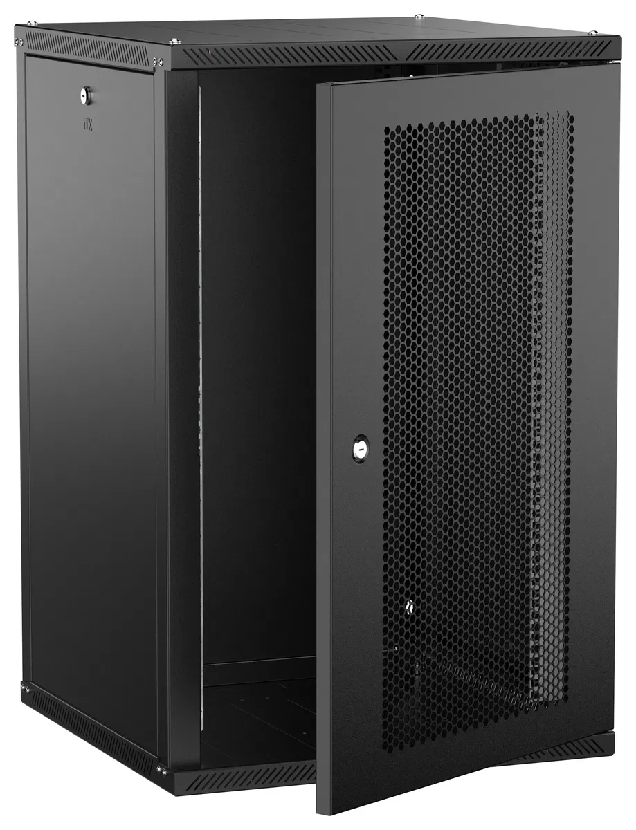ITK LINEA W Шкаф настенный 18U 600х600мм дверь перфорированная черный 2.0 LWR5-18U66-PF-2