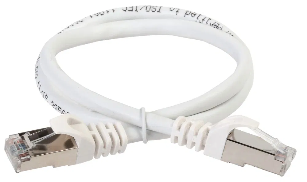 ITK Коммутационный шнур кат.6A S/FTP LSZH 3м standart 50мкд белый PC08-C6ASL-3M-SC-HC