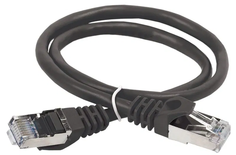 Патч-корд кат.5E FTP 1м черн. ITK PC09-C5EF-1M