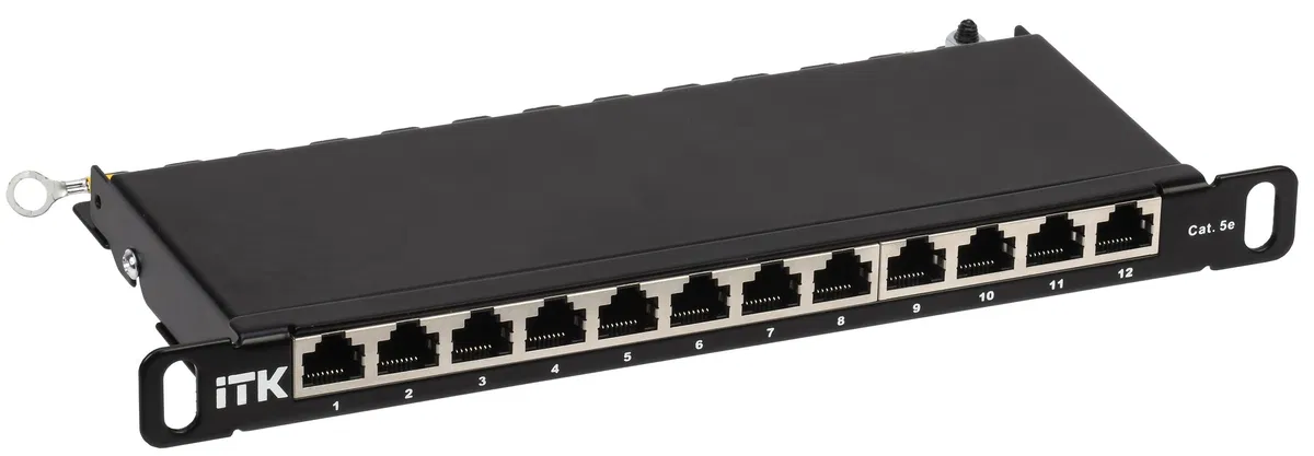 ITK 0,5U патч-панель кат.5E STP 12 портов 10" (Dual IDC) PP12-D05UC5ES-D05-10