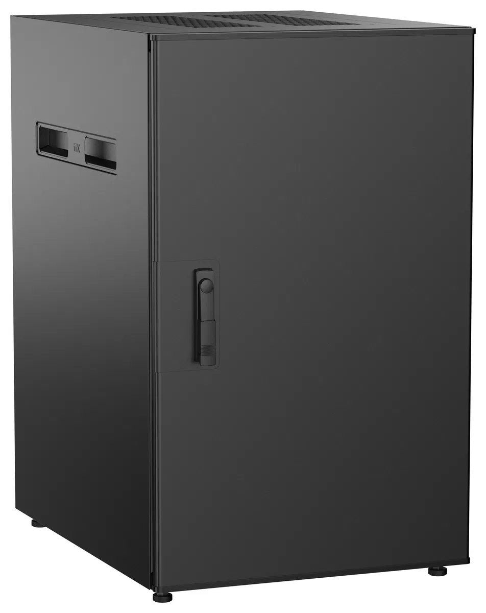 ITK UNITBOX N Шкаф сетевой 19" напольный 18U 600х800мм металлическая передняя дверь черный UBN05-18U68-M