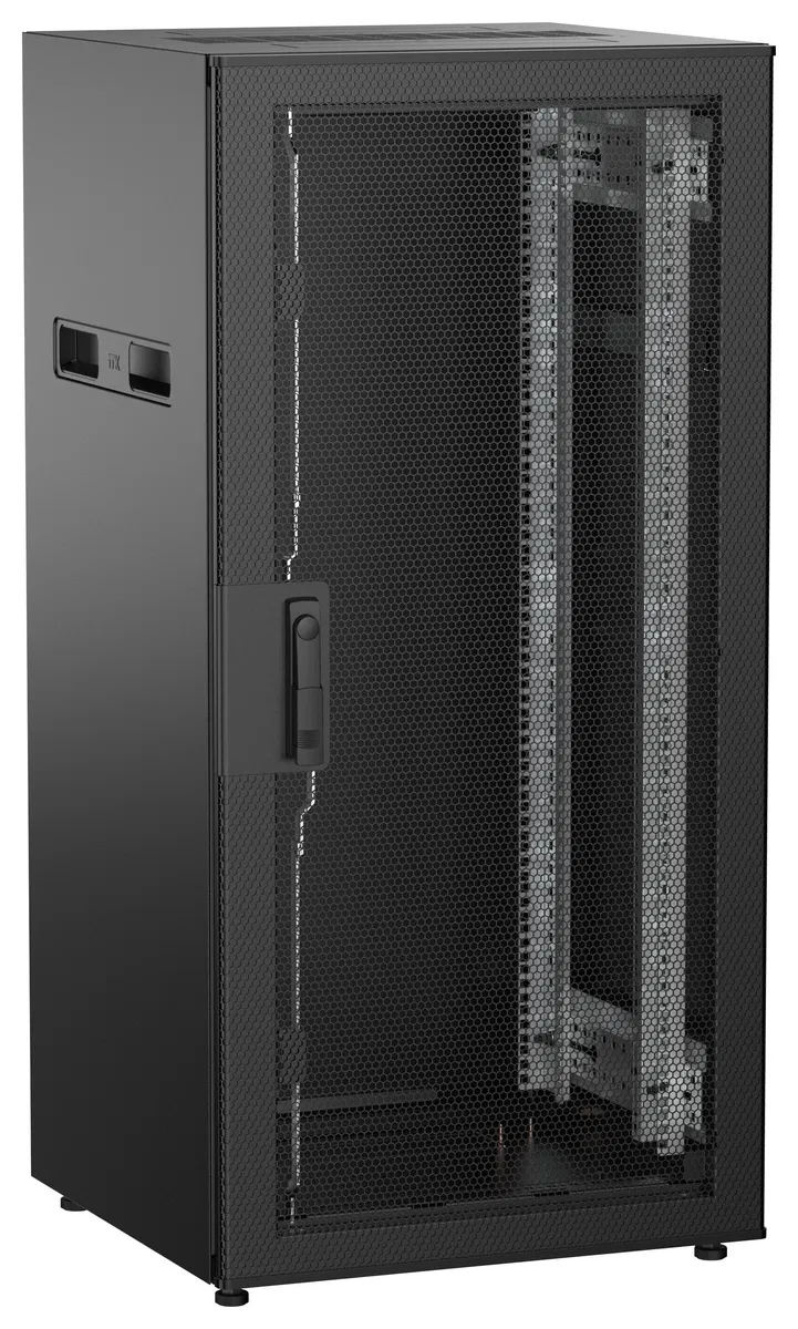 ITK UNITBOX N Шкаф сетевой 19" напольный 24U 600х600мм перфорированная передняя дверь черный UBN05-24U66-P