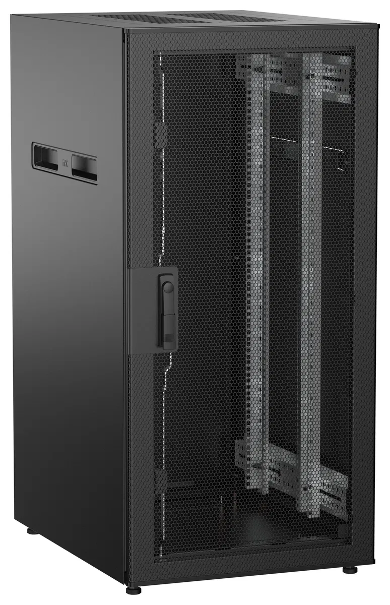 ITK UNITBOX N Шкаф сетевой 19" напольный 24U 600х800мм перфорированная передняя дверь черный UBN05-24U68-P