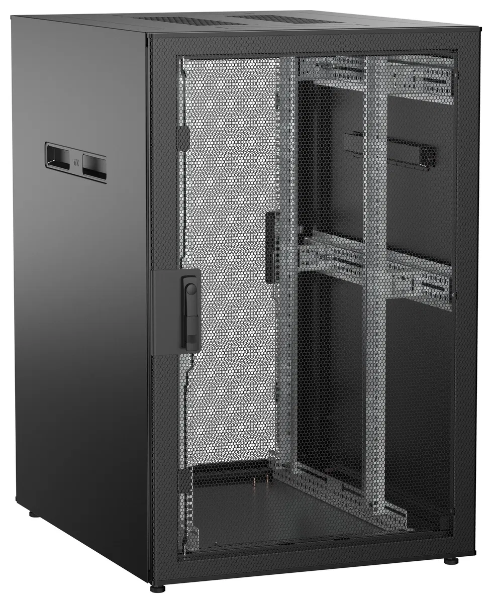ITK UNITBOX N Шкаф сетевой 19" напольный 24U 800х1000мм перфорированная передняя дверь задняя перфорированная черный UBN05-24U81-PP