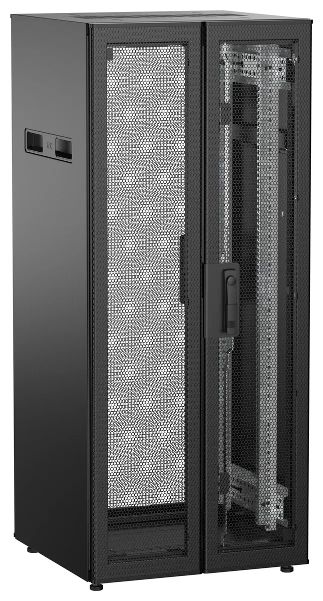 ITK UNITBOX N Шкаф сетевой 19" напольный 28U 600х600мм двери перфорированная металлическая двустворчатая перфорированная черный UBN05-28U66-2PP