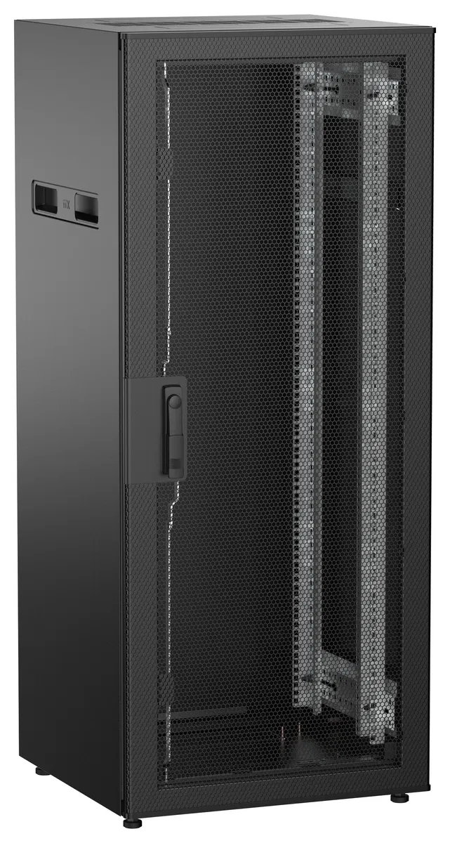 ITK UNITBOX N Шкаф сетевой 19" напольный 28U 600х600мм перфорированная передняя дверь черный UBN05-28U66-P