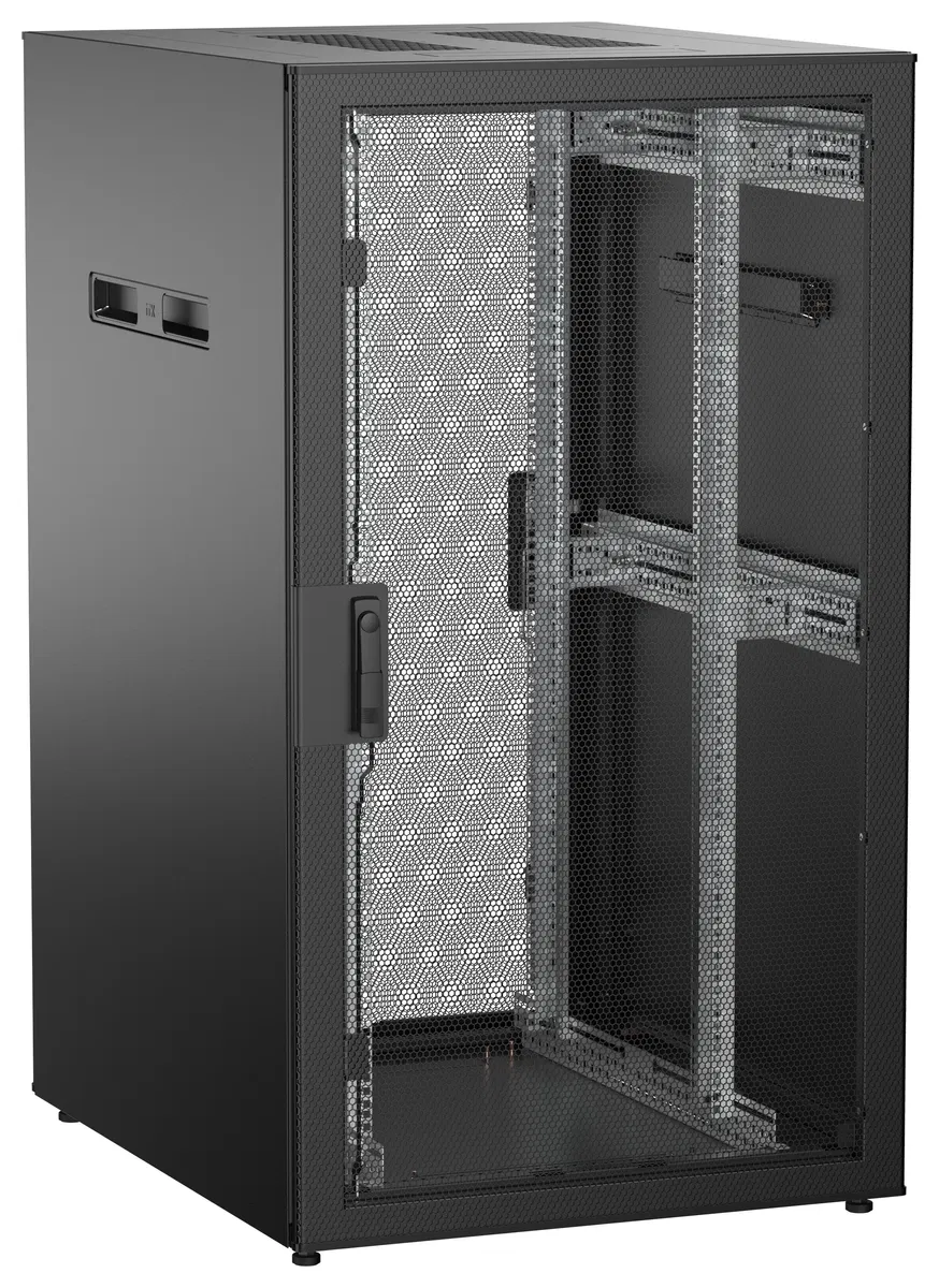 ITK UNITBOX N Шкаф сетевой 19" напольный 28U 800х1000мм перфорированная передняя дверь задняя перфорированная черный UBN05-28U81-PP