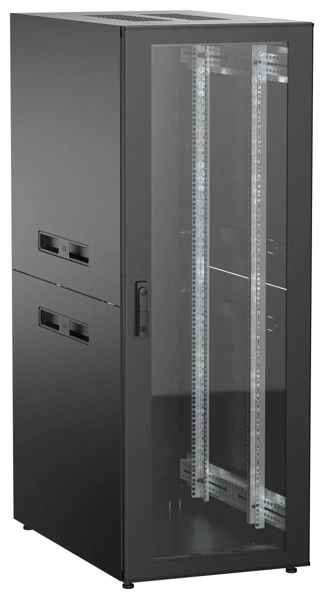 ITK UNITBOX N Шкаф сетевой 19" напольный 33U 600х1000мм стеклянная передняя дверь черный UBN05-33U61-G