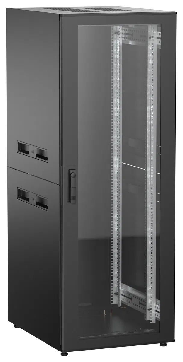 ITK UNITBOX N Шкаф сетевой 19" напольный 33U 600х800мм стеклянная передняя дверь черный UBN05-33U68-G