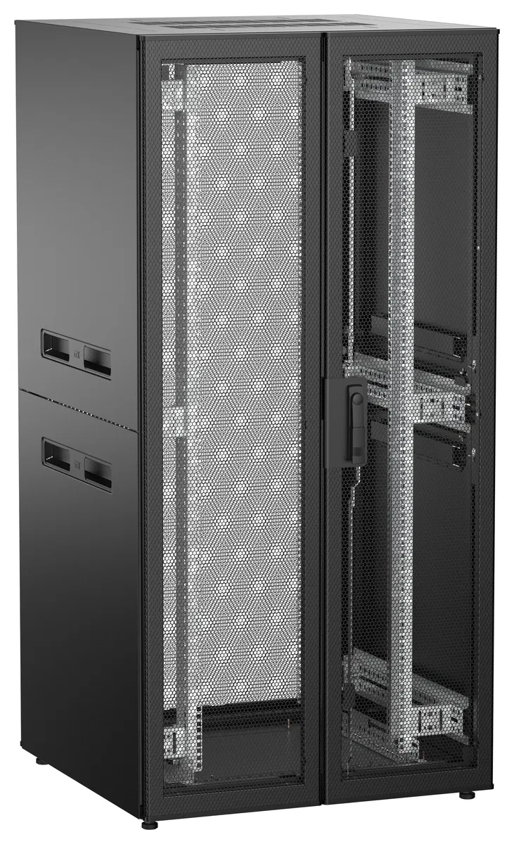 ITK UNITBOX N Шкаф сетевой 19" напольный 33U 800х800мм двери перфорированная металлическая двустворчатая перфорированная черный UBN05-33U88-2PP