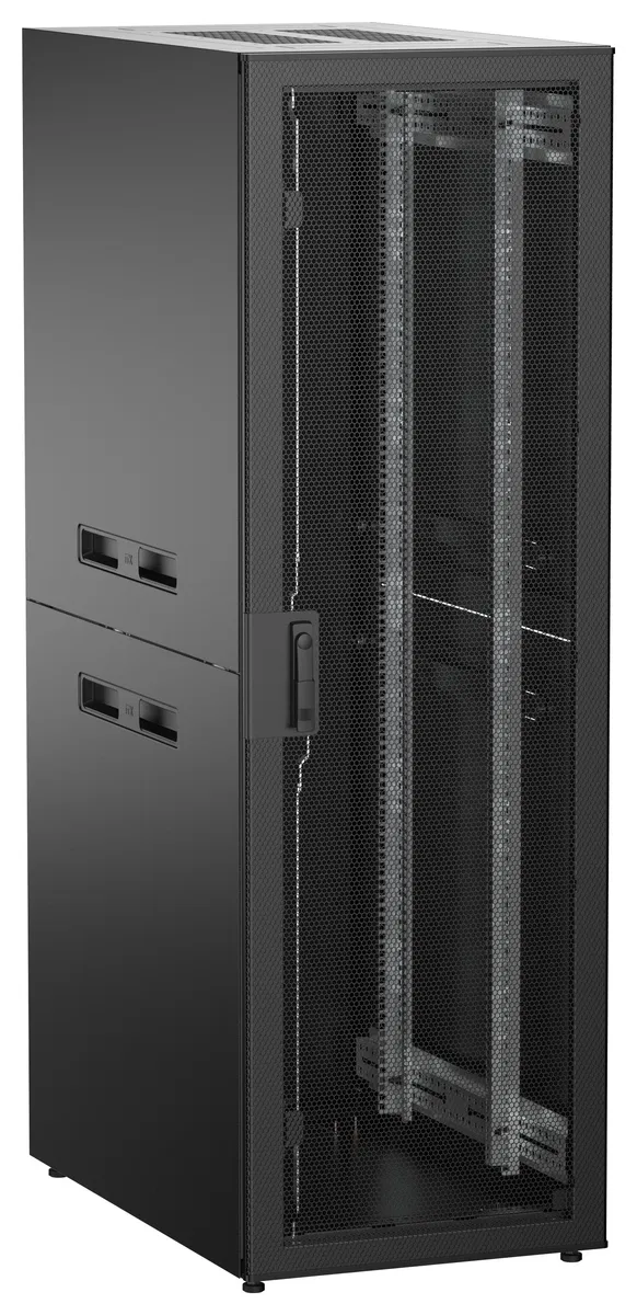 ITK UNITBOX N Шкаф сетевой 19" напольный 38U 600х1000мм перфорированная передняя дверь черный UBN05-38U61-P