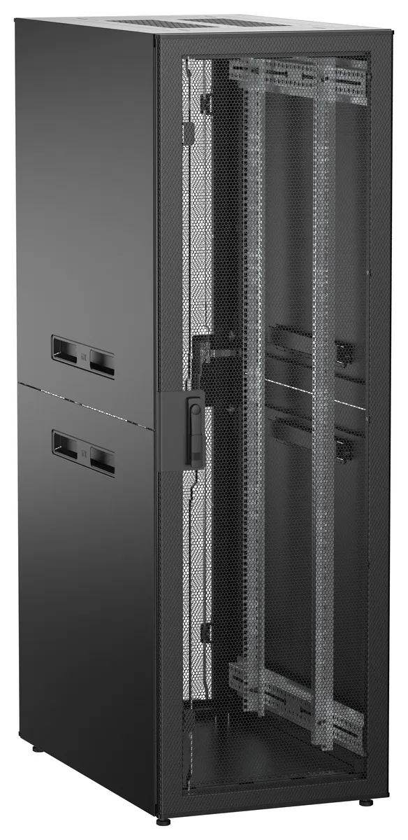 ITK UNITBOX N Шкаф сетевой 19" напольный 38U 600х1000мм перфорированные двери черный UBN05-38U61-PP
