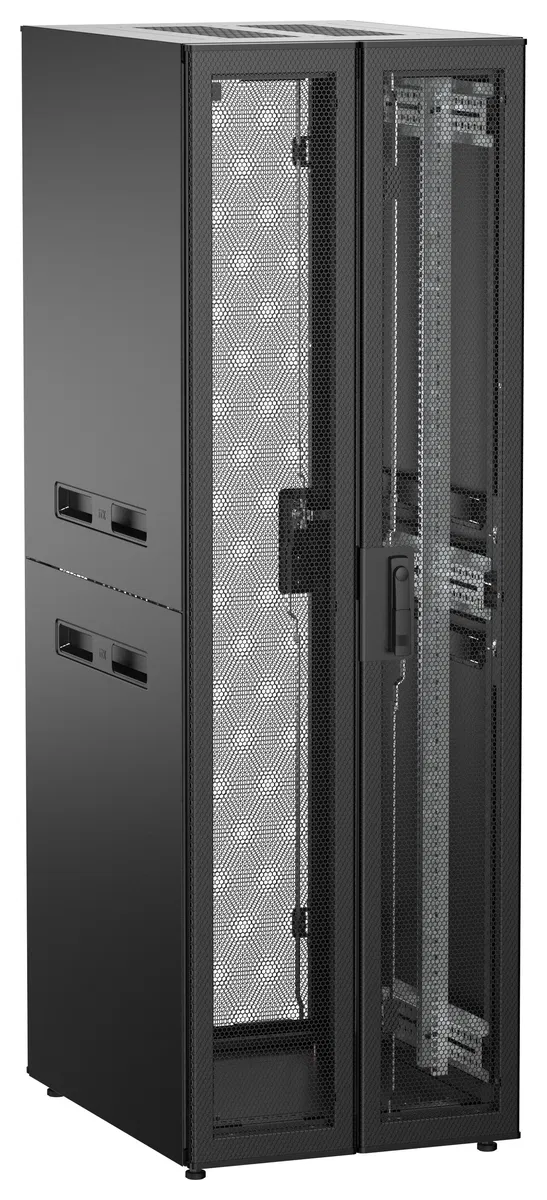 ITK UNITBOX N Шкаф сетевой 19" напольный 38U 600х800мм двери перфорированная металлическая двустворчатая перфорированная черный UBN05-38U68-2PP