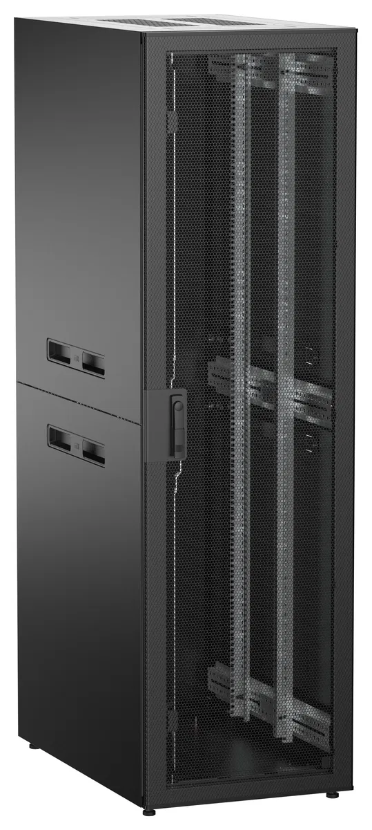 ITK UNITBOX N Шкаф сетевой 19" напольный 42U 600х1000мм перфорированная передняя дверь черный UBN05-42U61-P