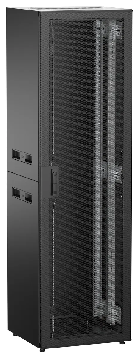 ITK UNITBOX N Шкаф сетевой 19" напольный 42U 600х600мм перфорированная передняя дверь черный UBN05-42U66-P