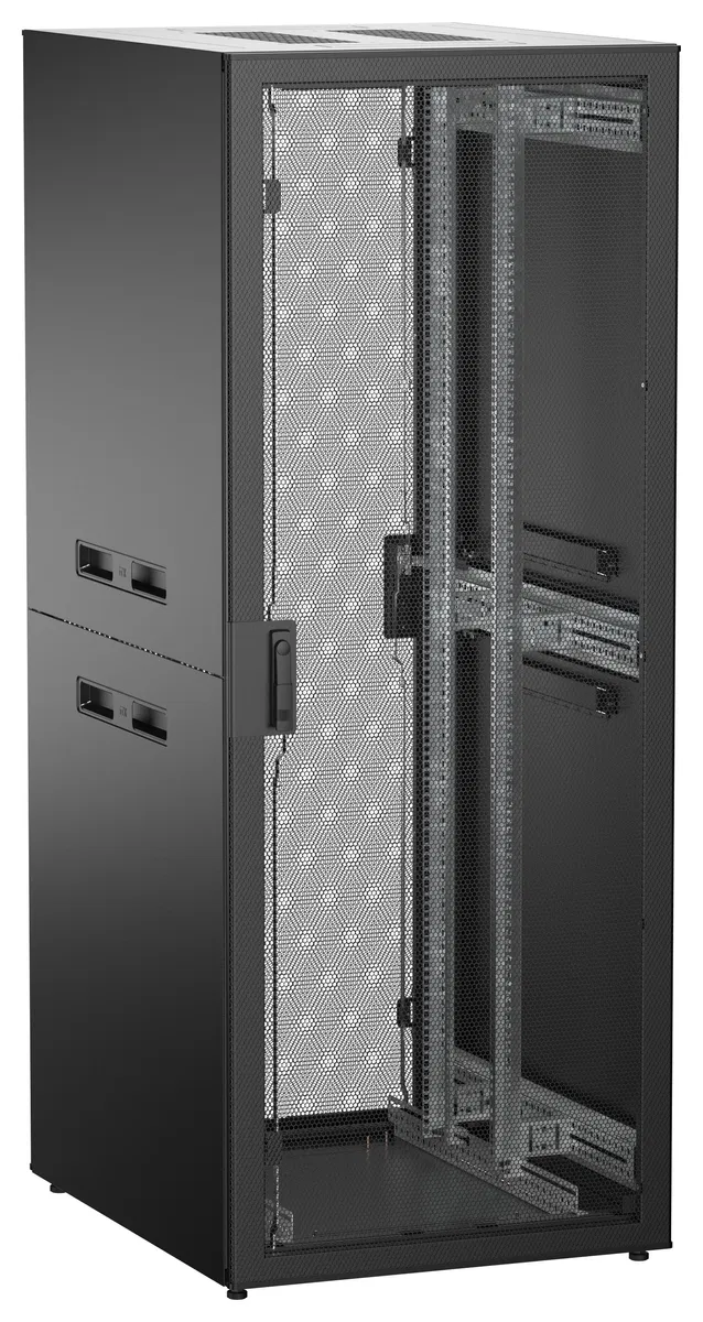 ITK UNITBOX N Шкаф сетевой 19" напольный 42U 800х1000мм перфорированная передняя дверь задняя перфорированная черный UBN05-42U81-PP