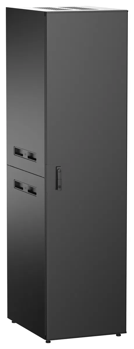 ITK UNITBOX N Шкаф сетевой 19" напольный 47U 600х800мм металлическая передняя дверь черный UBN05-47U68-M