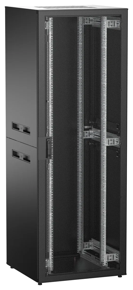 ITK UNITBOX N Шкаф сетевой 19" напольный 47U 800х800мм перфорированная передняя дверь задняя металлическая черный UBN05-47U88-PM
